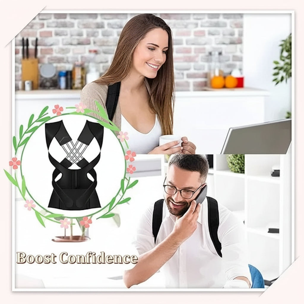 Posture Corrector Belt for Men & Women – Adjustable Back Support Brace