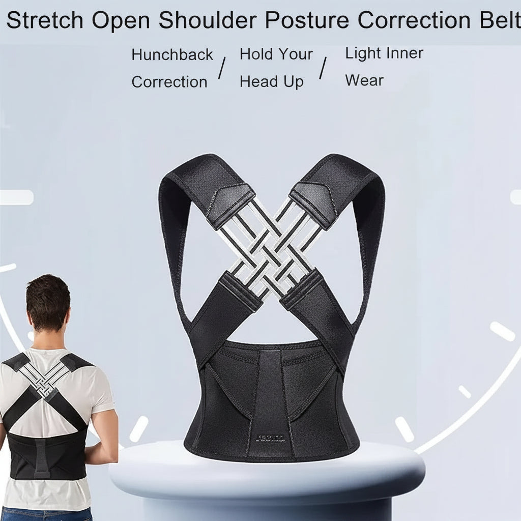 Posture Corrector Belt for Men & Women – Adjustable Back Support Brace